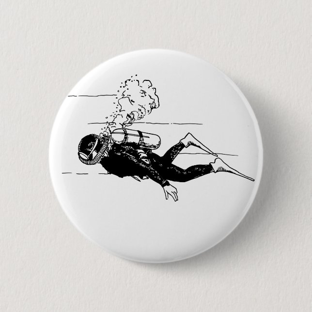 Scuba Diver Button (Front)