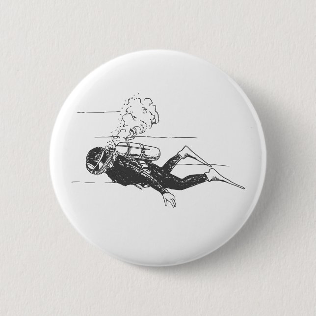Scuba Diver Button (Front)