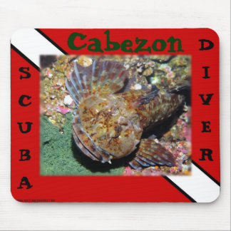 Scuba Diver Cabezon Mousepad