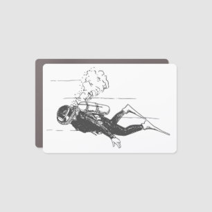 Scuba Diver Car Magnet