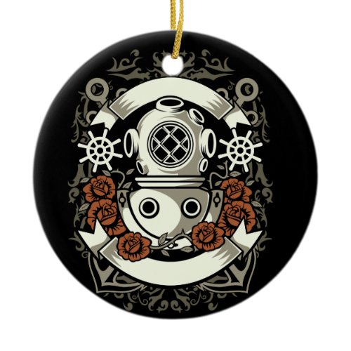 Scuba Diver Ceramic Ornament