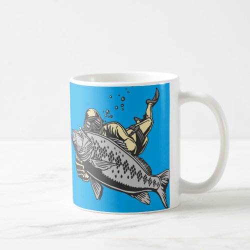 scuba diver coffee mug