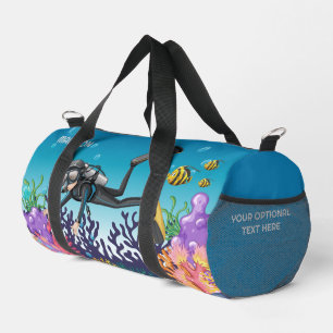 Scuba Diver custom name Duffle Bag