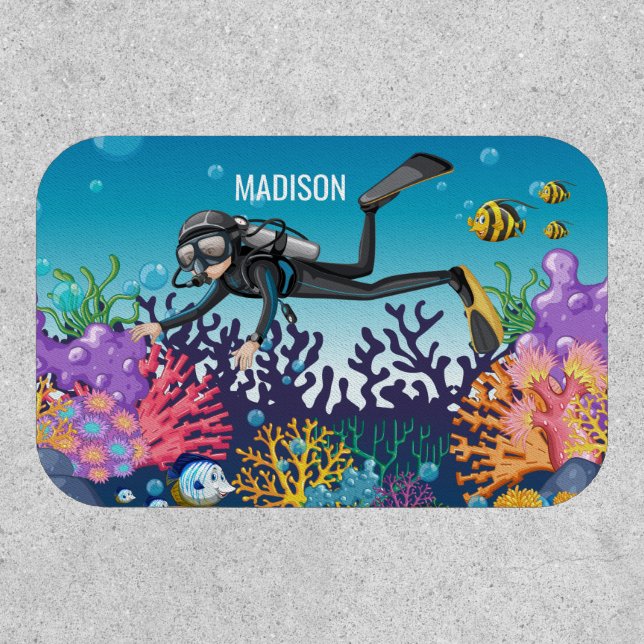 Scuba Diver custom name Patch (Front)