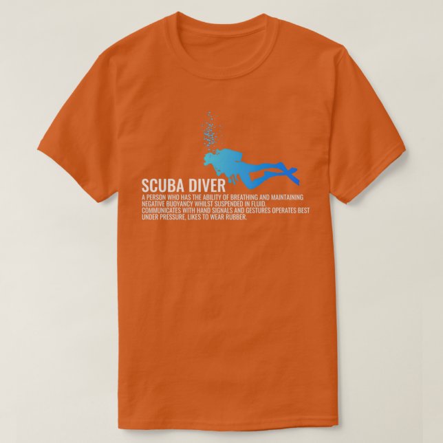Scuba Diver Definition T-Shirt (Design Front)