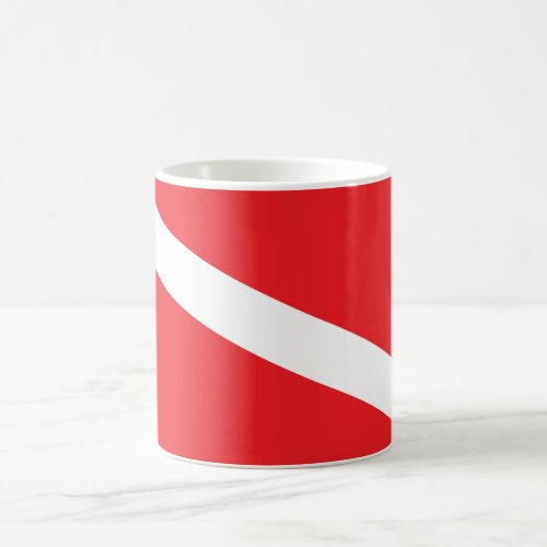 Scuba Diver Dive Flag Mug