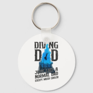 Scuba Diver Diving Dad Just Like A Normal Dad Keychain