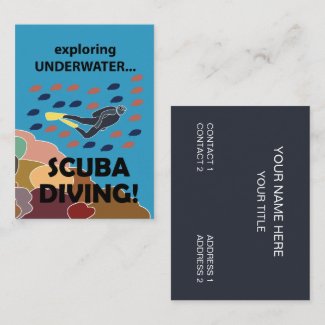 Scuba Diver Diving Instructor Business Card