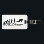 Scuba Diver Diving Water Sport Evolution Art Luggage Tag<br><div class="desc">Scuba Diver Diving Water Sport Evolution Art Darwin's Theory ...  Evolution of Man Sports,  Hobbies and Jobs. A pictorial history of early caveman as he evolved from ape to a weekend warrior. Hunting and gathering now consists of sports activities and pursuit of favorite hobbies.</div>