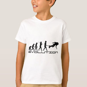 Scuba Diver Diving Water Sport Evolution Art T-Shirt