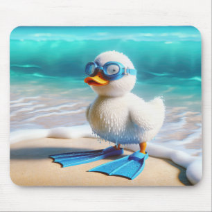 Scuba Diver Duckling Mouse Pad