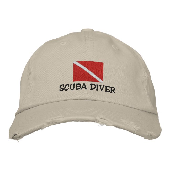 SCUBA Diver Embroidered Cap (Front)
