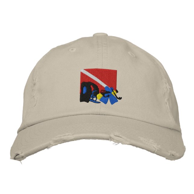 SCUBA Diver Embroidered Cap (Front)