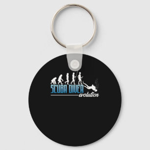 Scuba Diver Evolution Scuba Diving Sports Gift Keychain