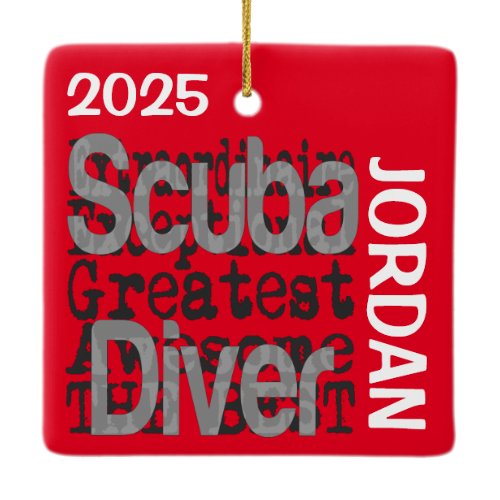 Scuba Diver Extraordinaire CUSTOM Ceramic Ornament