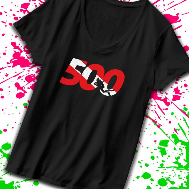 Scuba Diver Gift 500th Dive Scuba Diving Milestone T-Shirt (Creator Uploaded)