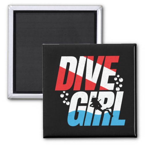 Scuba Diver Gift for Women Dive Girl Scuba Diving Magnet