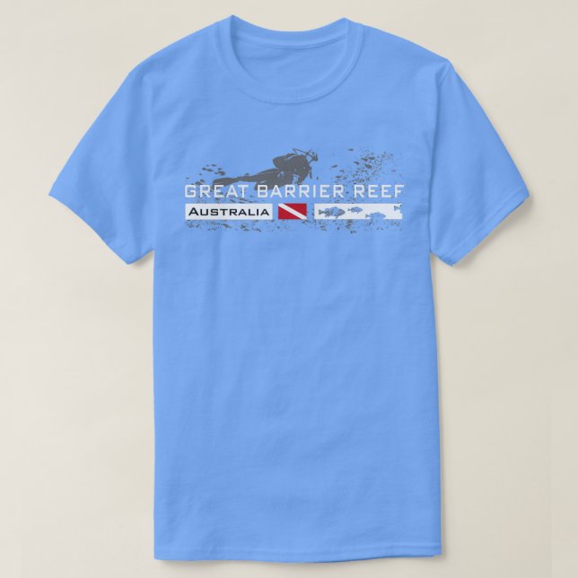 Scuba diver Great Barrier reef Australia T-Shirt (Design Front)
