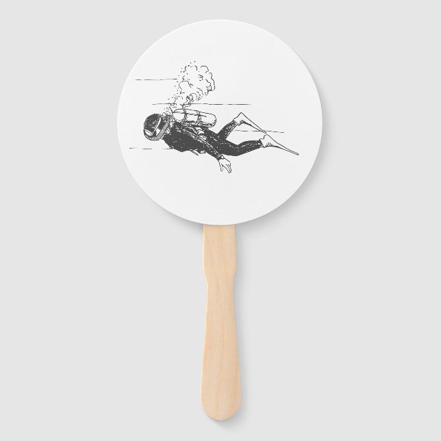 Scuba Diver Hand Fan (Front)