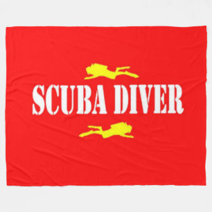 SCUBA DIVER (HORIZONTAL) FLEECE BLANKET