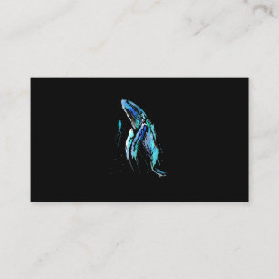 Scuba Diver Humpback Whale Swimming Diving Gift Business Card