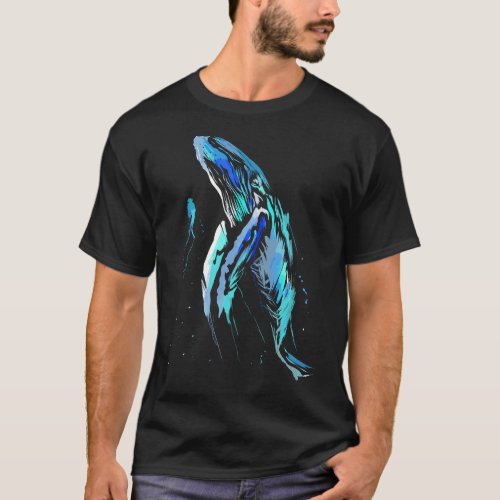 Scuba Diver Humpback Whale Swimming Diving Gift T_Shirt