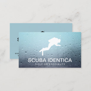 scuba diver icon business card