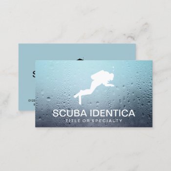 Scuba Diver Icon Business Card by identica at Zazzle