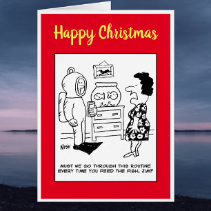 Scuba Diver in Diving Gear Feeds Tropical Fish Cards
