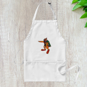 Scuba Diver in Orange Wetsuit Pointing Adult Apron