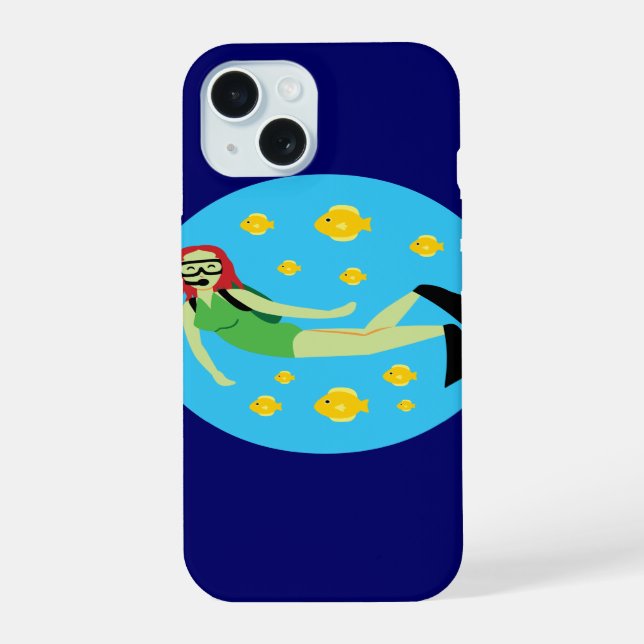 Scuba Diver Iphone Case (Back)