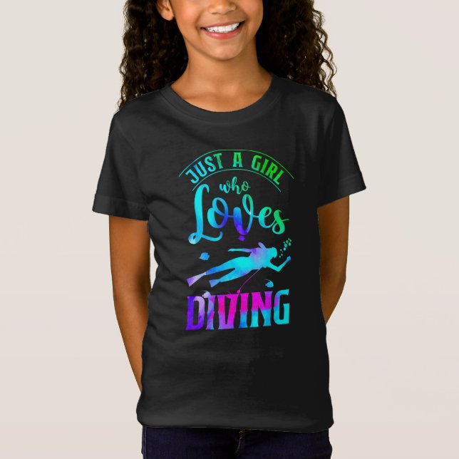 Scuba Diver Just A Girl Who Loves Diving T-Shirt (Front)