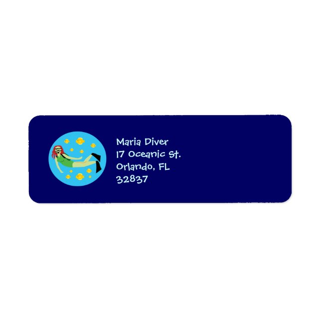 Scuba Diver Label (Front)
