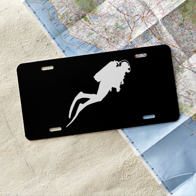 scuba diver license plate (In Situ)