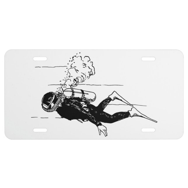 Scuba Diver License Plate (Front)