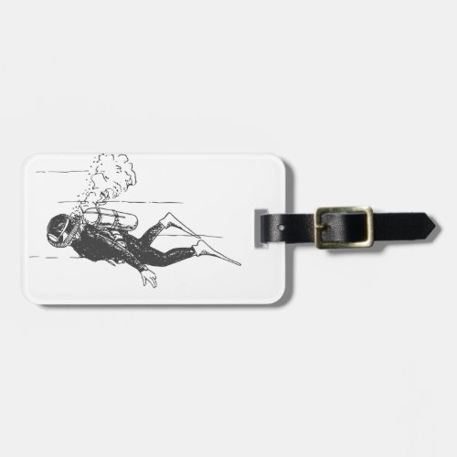 Scuba Diver Luggage Tag