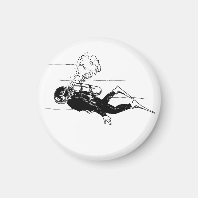 Scuba Diver Magnet (Front)