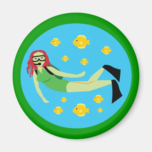 Scuba Diver Magnet (Front)