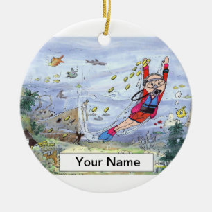 Scuba Diver - Male Ceramic Ornament
