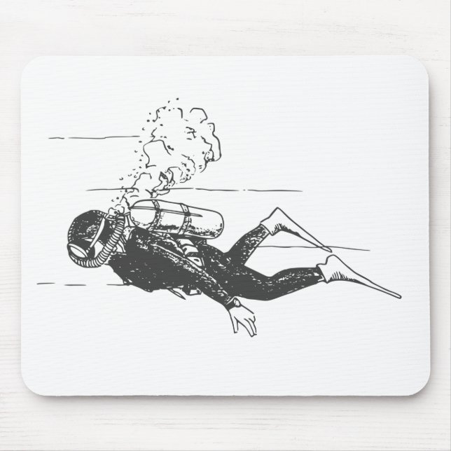 Scuba Diver Mouse Pad (Front)