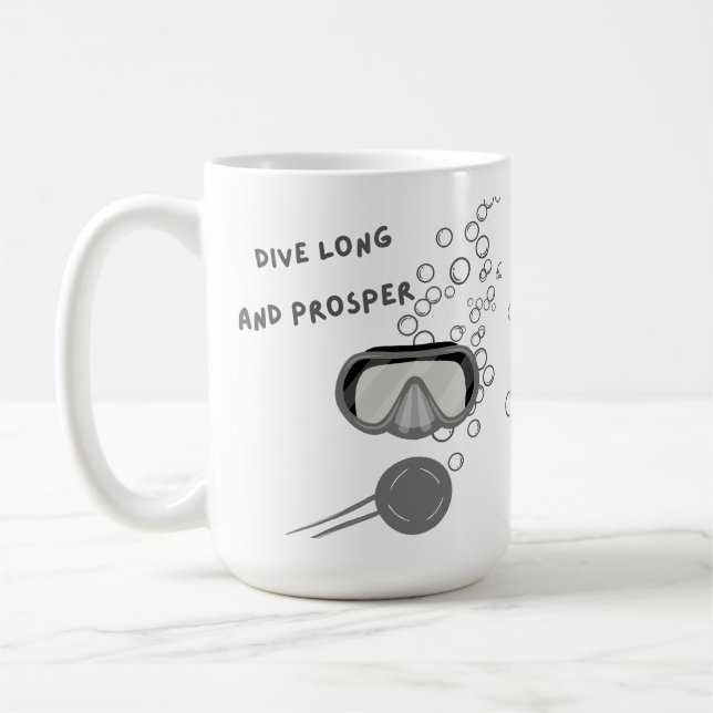 Scuba Diver Mug, a gift for divers Coffee Mug (Left)