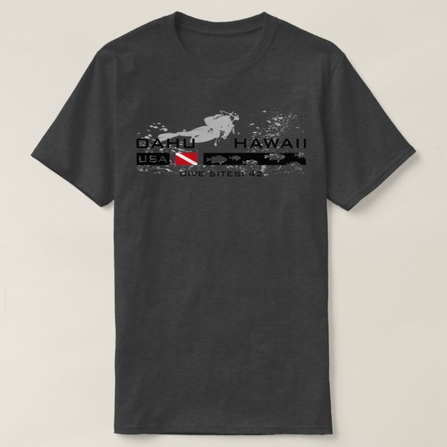Scuba Diver Oahu Hawaii T-Shirt (Design Front)