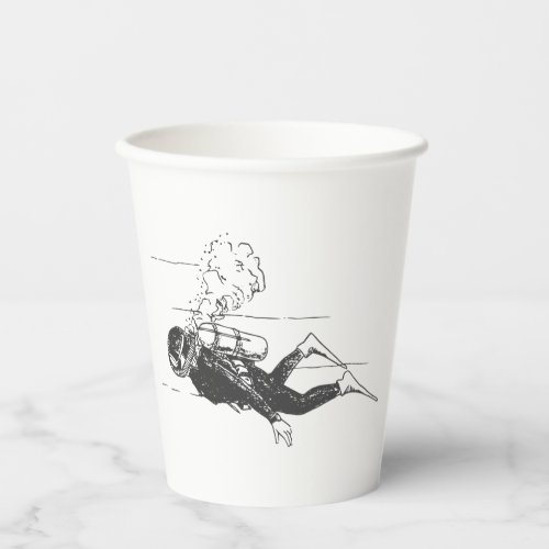 Scuba Diver Paper Cups