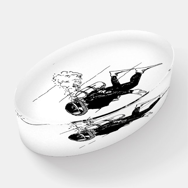 Scuba Diver Paperweight (Angled)