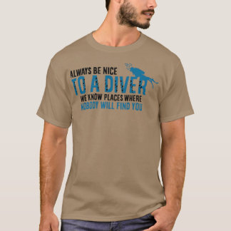scuba diver places swim sea gift 2 T-Shirt
