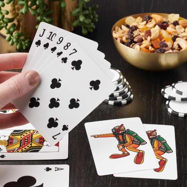 Scuba Diver Poker Cards (In Situ)