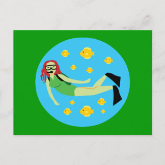 Scuba Diver Postcard
