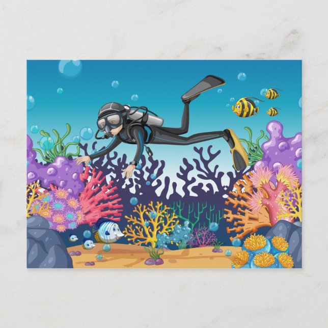 Scuba Diver postcard (Front)