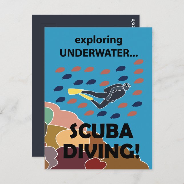 Scuba Diver Postcard (Front/Back)