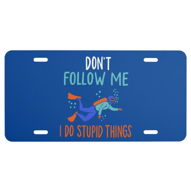 Scuba Diver Scuba Diving License Plate (Front)